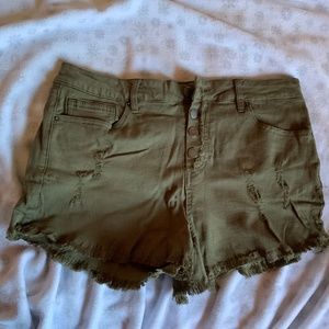 Olive green shorts